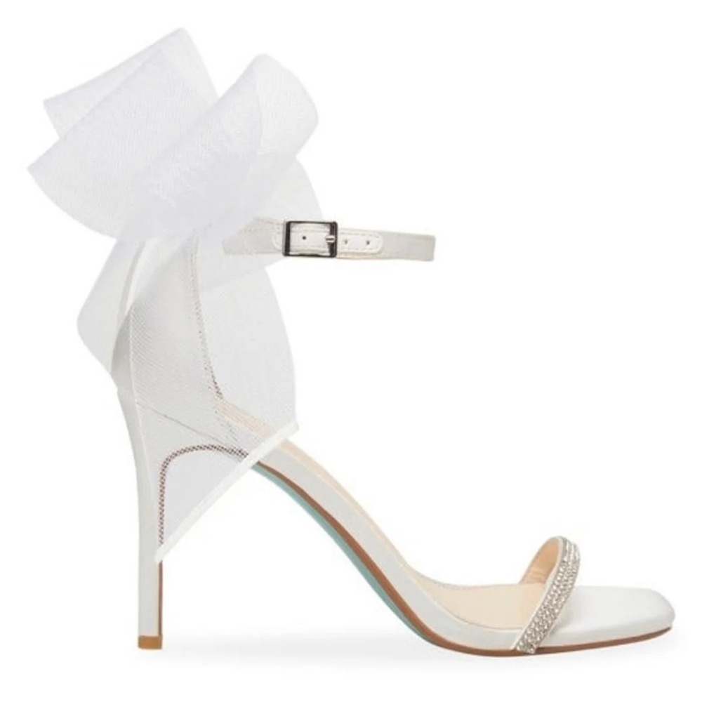 Betsey Johnson Tori Bow Heels- Blue Bottoms